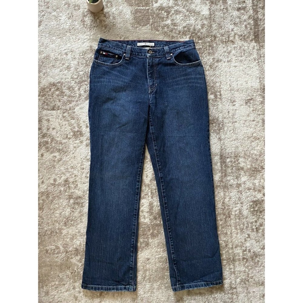 Vintage Tommy Hilfiger Women’s Blue Jeans Dark Wash Sz 6 100% Cotton Boyfriend